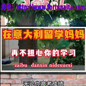 在意大利留学妈妈不担心学习